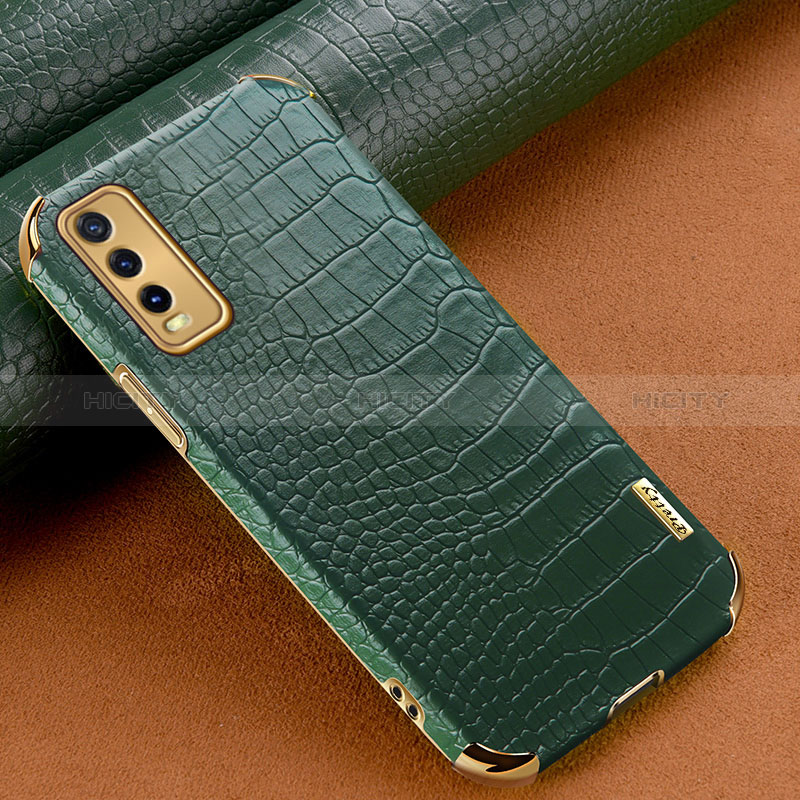 Funda Lujo Cuero Carcasa XD1 para Vivo Y20s G Verde