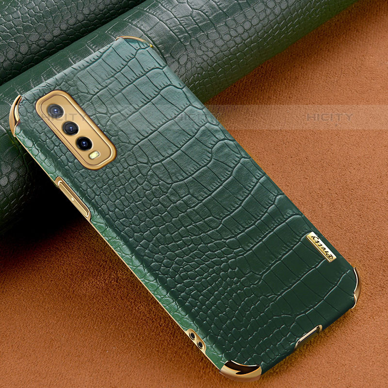 Funda Lujo Cuero Carcasa XD1 para Vivo Y70S 5G Verde