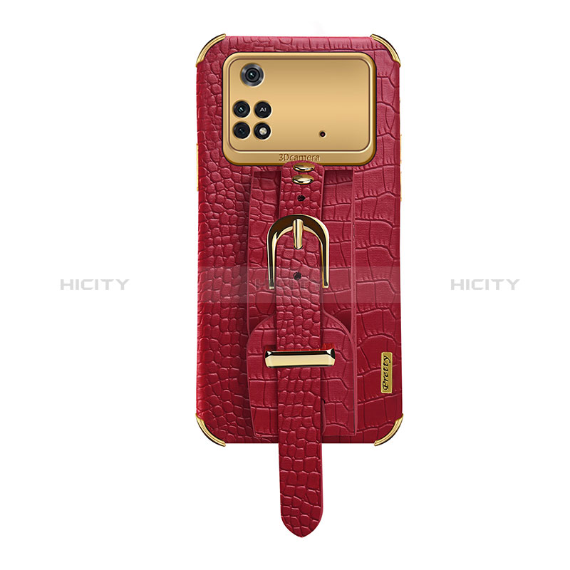 Funda Lujo Cuero Carcasa XD1 para Xiaomi Poco M4 Pro 4G Rojo