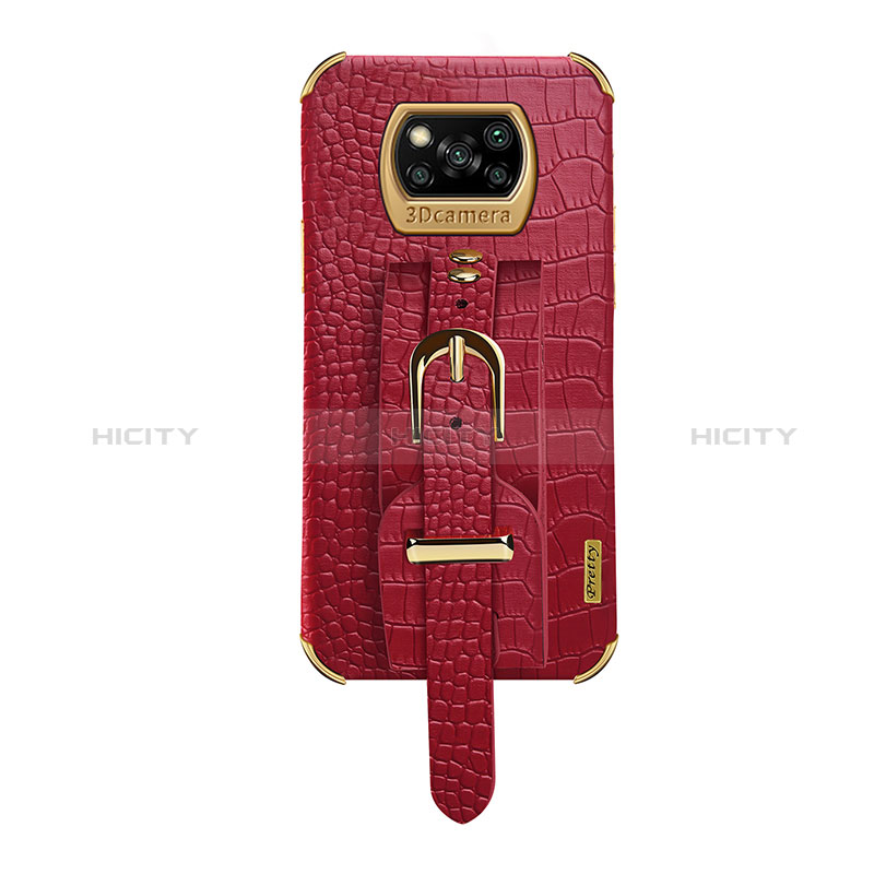 Funda Lujo Cuero Carcasa XD1 para Xiaomi Poco X3 Rojo