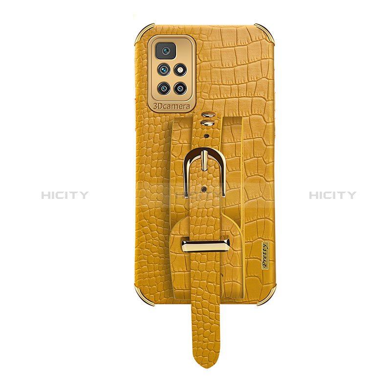 Funda Lujo Cuero Carcasa XD1 para Xiaomi Redmi 10 4G Amarillo