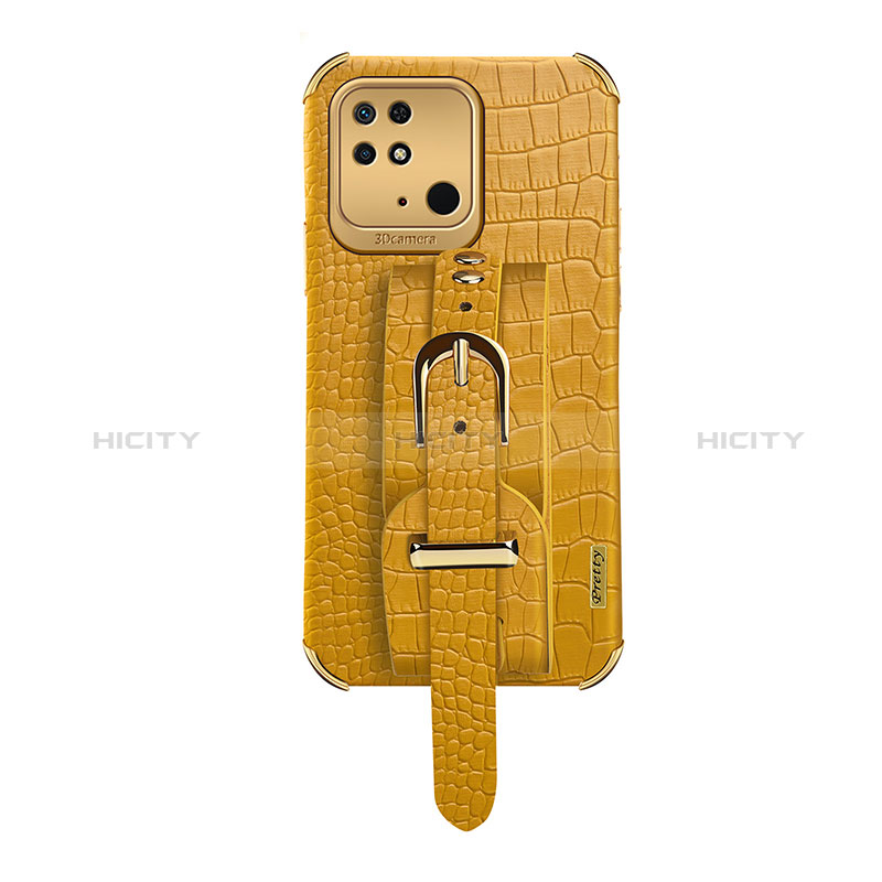 Funda Lujo Cuero Carcasa XD1 para Xiaomi Redmi 10 Power Amarillo