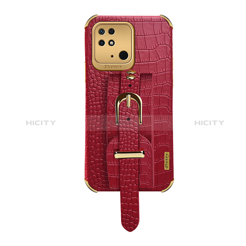 Funda Lujo Cuero Carcasa XD1 para Xiaomi Redmi 10 Power Rojo