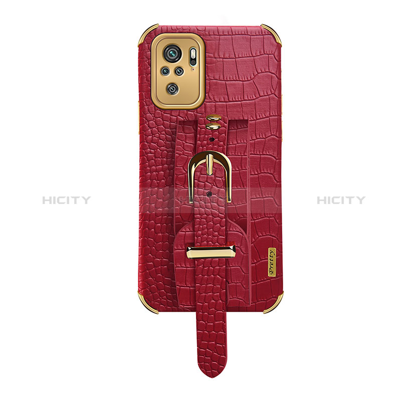 Funda Lujo Cuero Carcasa XD1 para Xiaomi Redmi Note 10 4G Rojo