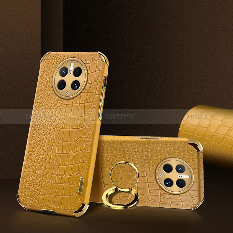 Funda Lujo Cuero Carcasa XD2 para Huawei Mate 50 Pro Amarillo