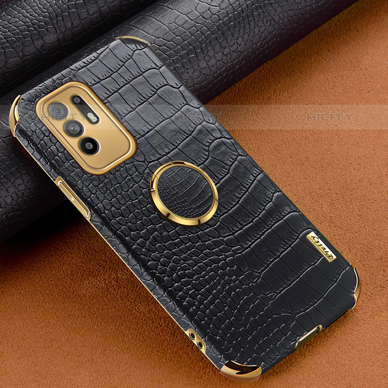 Funda Lujo Cuero Carcasa XD2 para Oppo A95 5G Negro