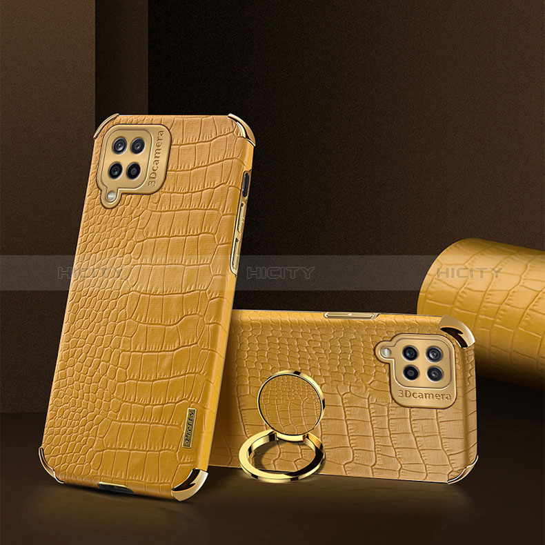 Funda Lujo Cuero Carcasa XD2 para Samsung Galaxy A12 5G Amarillo