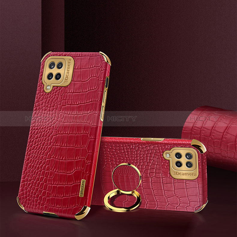 Funda Lujo Cuero Carcasa XD2 para Samsung Galaxy A12 Nacho Rojo