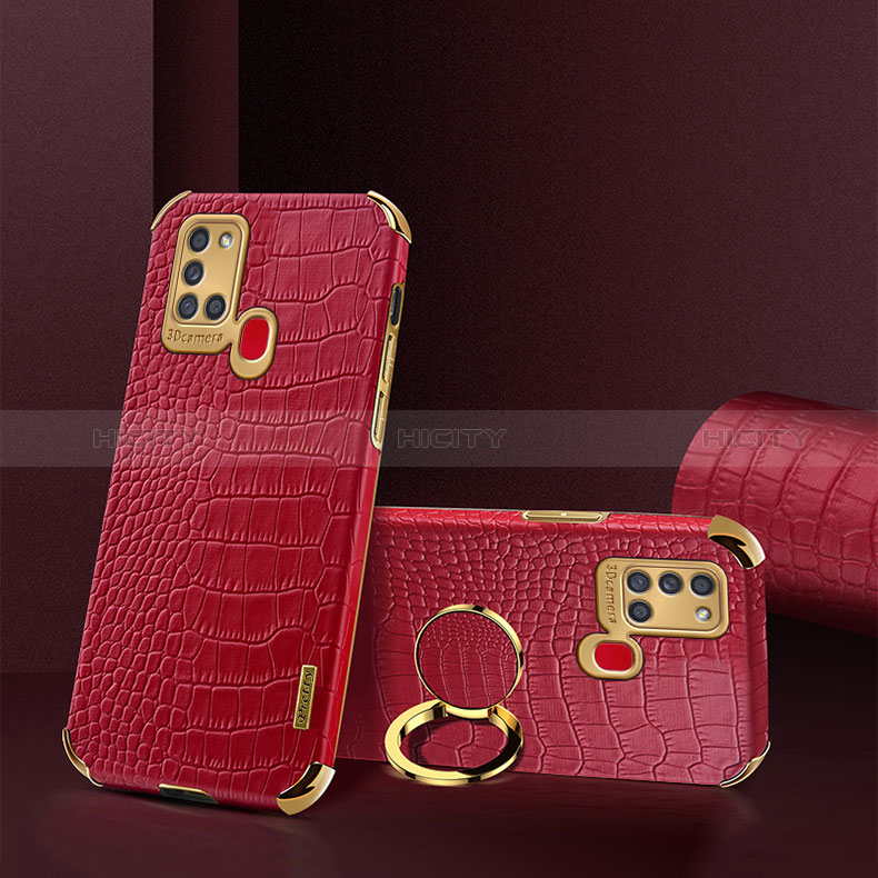 Funda Lujo Cuero Carcasa XD2 para Samsung Galaxy A21s Rojo