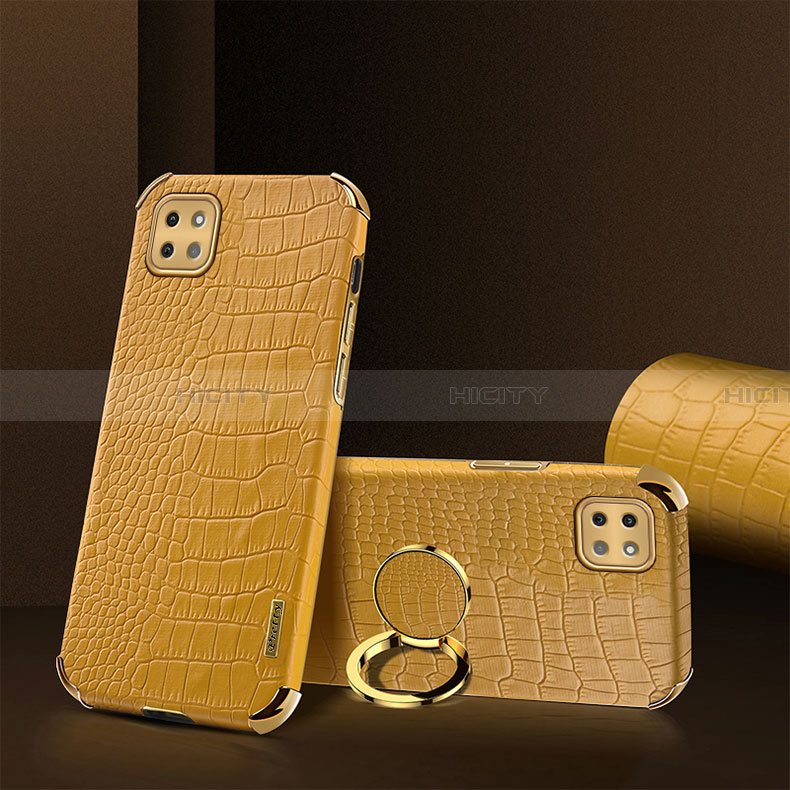 Funda Lujo Cuero Carcasa XD2 para Samsung Galaxy A22 5G Amarillo