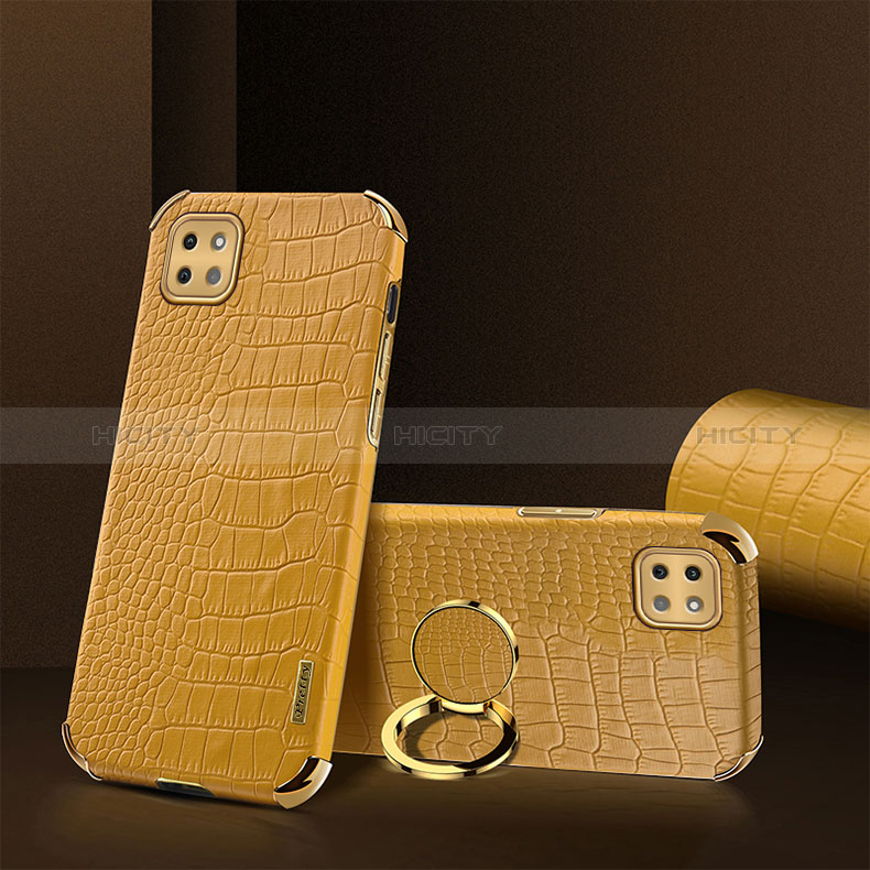 Funda Lujo Cuero Carcasa XD2 para Samsung Galaxy A22s 5G Amarillo