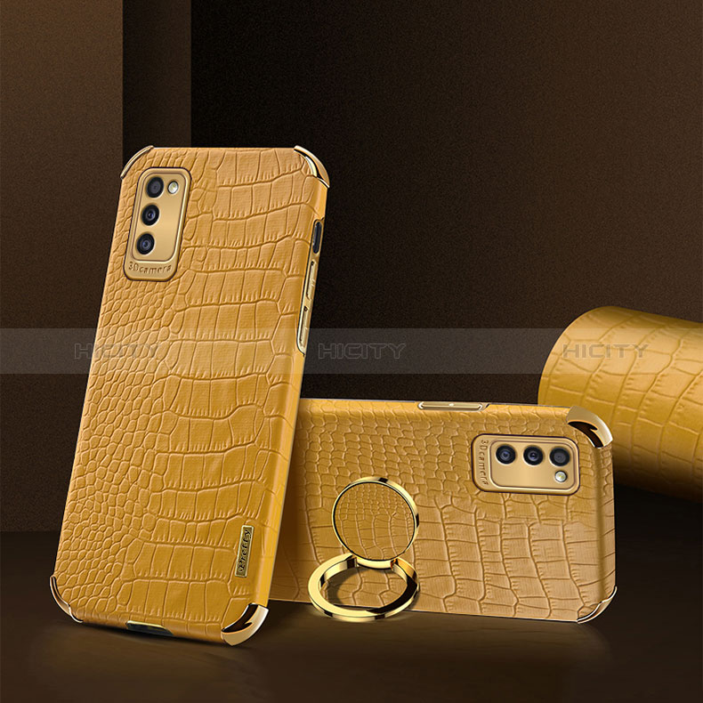 Funda Lujo Cuero Carcasa XD2 para Samsung Galaxy A41 Amarillo