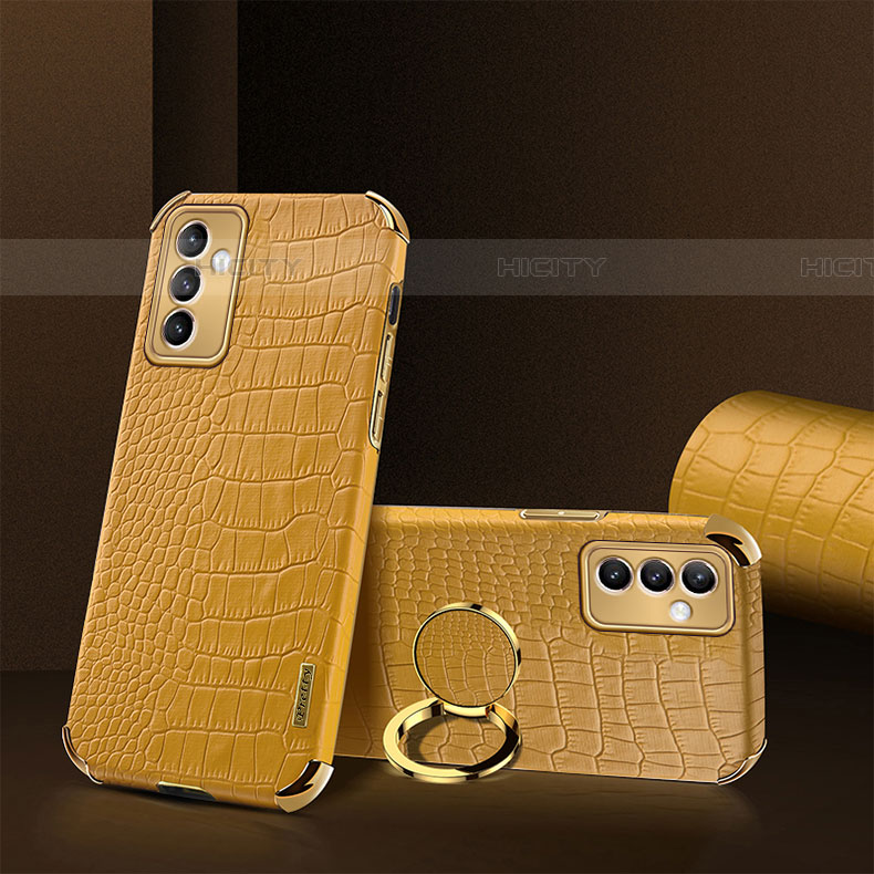 Funda Lujo Cuero Carcasa XD2 para Samsung Galaxy Quantum4 5G Amarillo