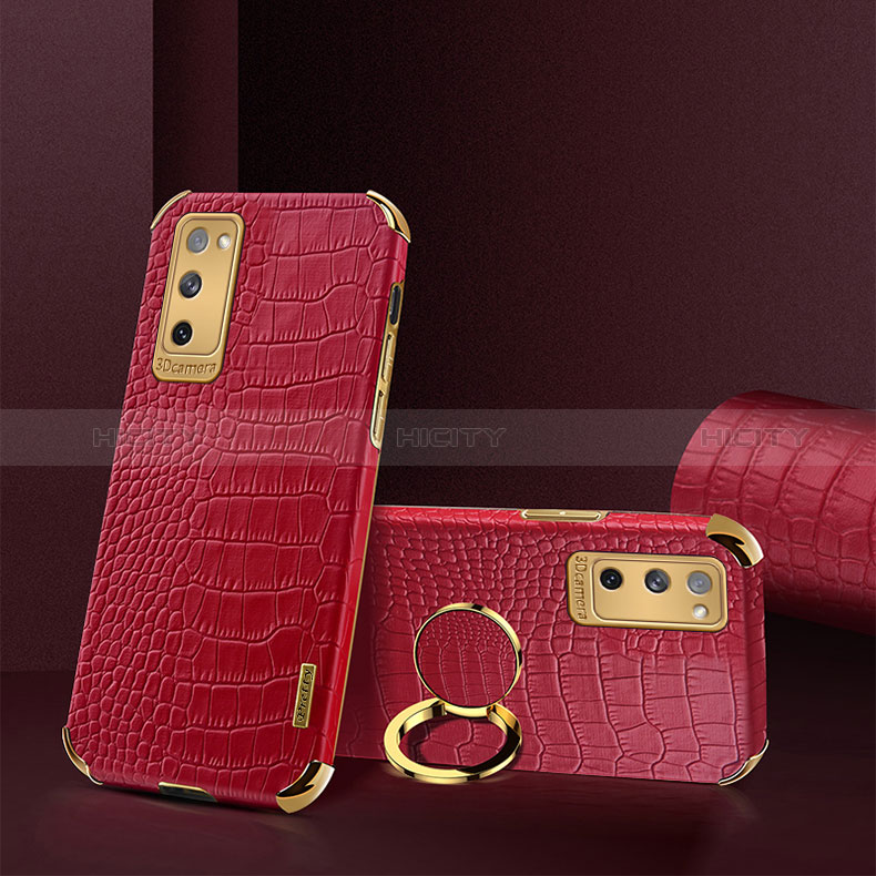 Funda Lujo Cuero Carcasa XD2 para Samsung Galaxy S20 FE 4G Rojo