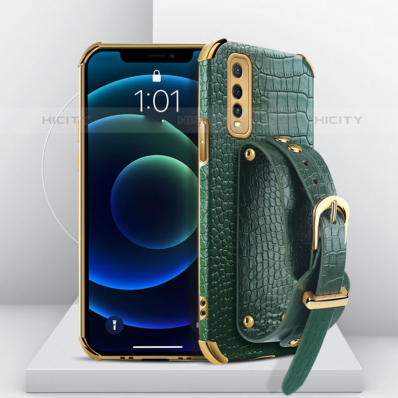 Funda Lujo Cuero Carcasa XD2 para Vivo Y70S 5G Verde