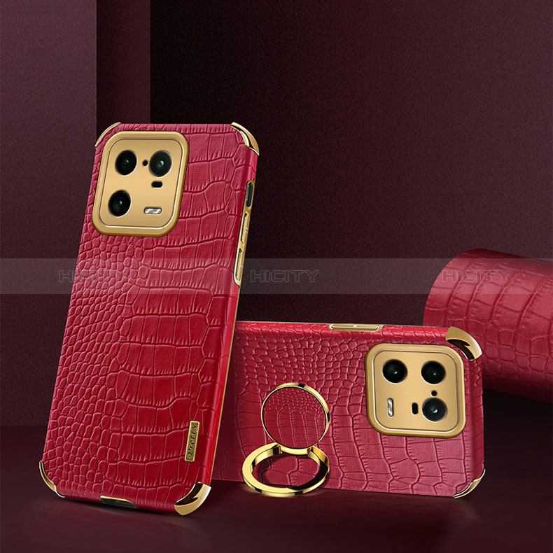 Funda Lujo Cuero Carcasa XD2 para Xiaomi Mi 13 Pro 5G Rojo