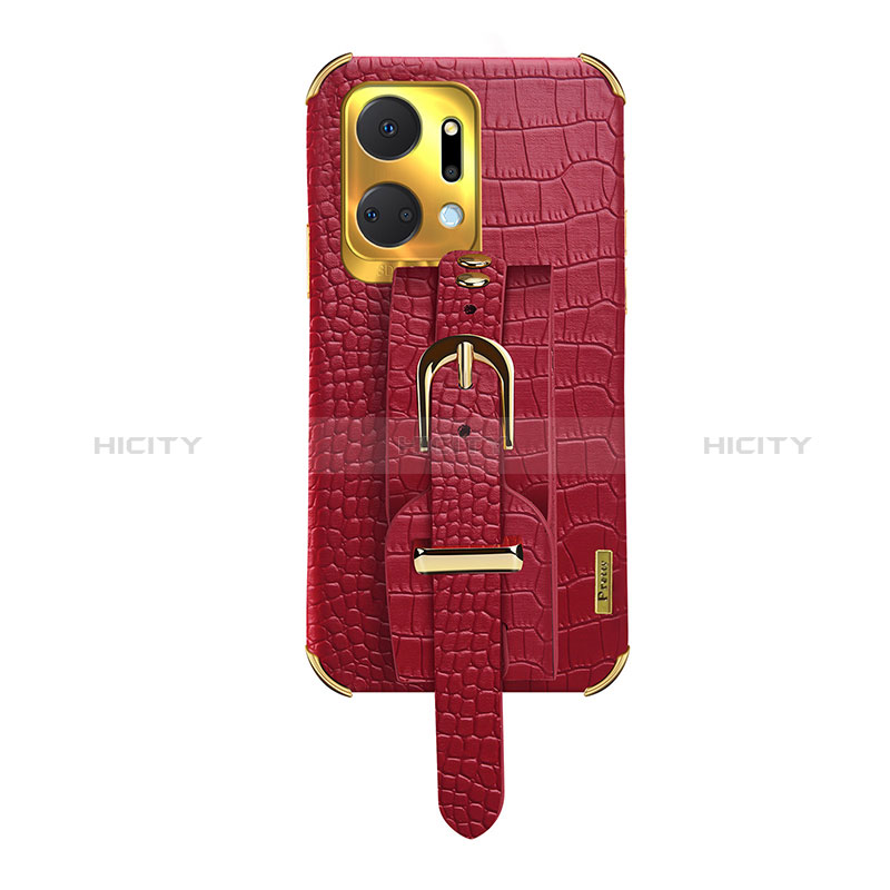 Funda Lujo Cuero Carcasa XD3 para Huawei Honor X7a Rojo