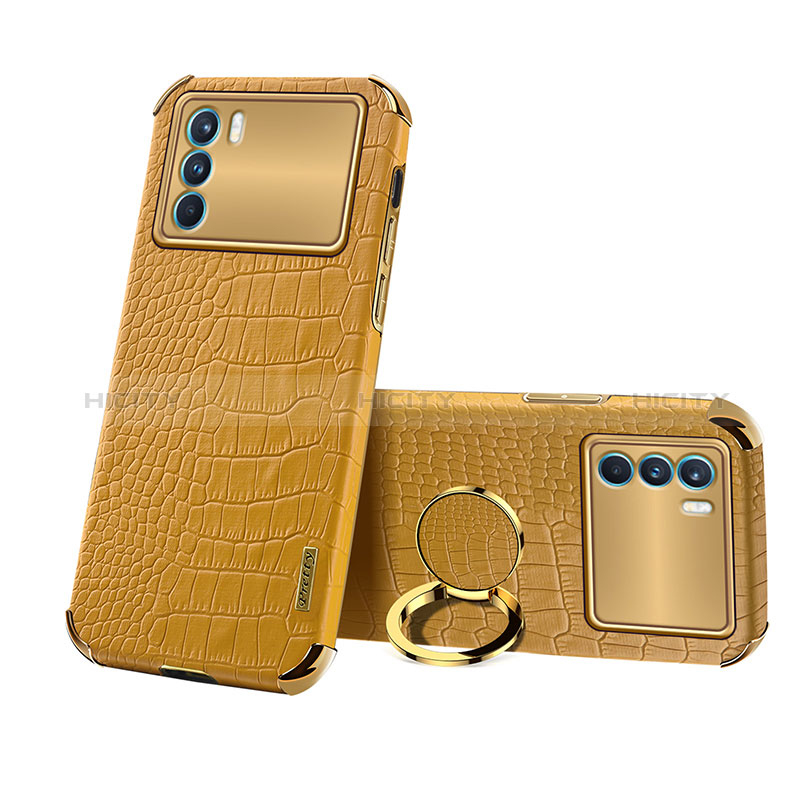 Funda Lujo Cuero Carcasa XD3 para Oppo K9 Pro 5G Amarillo