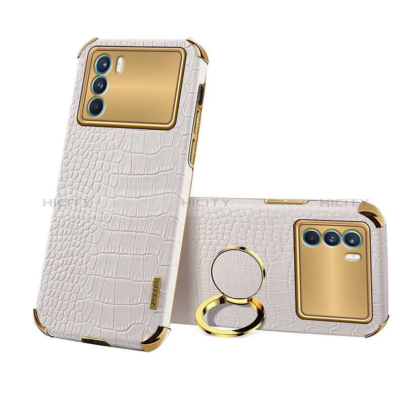 Funda Lujo Cuero Carcasa XD3 para Oppo K9 Pro 5G Blanco