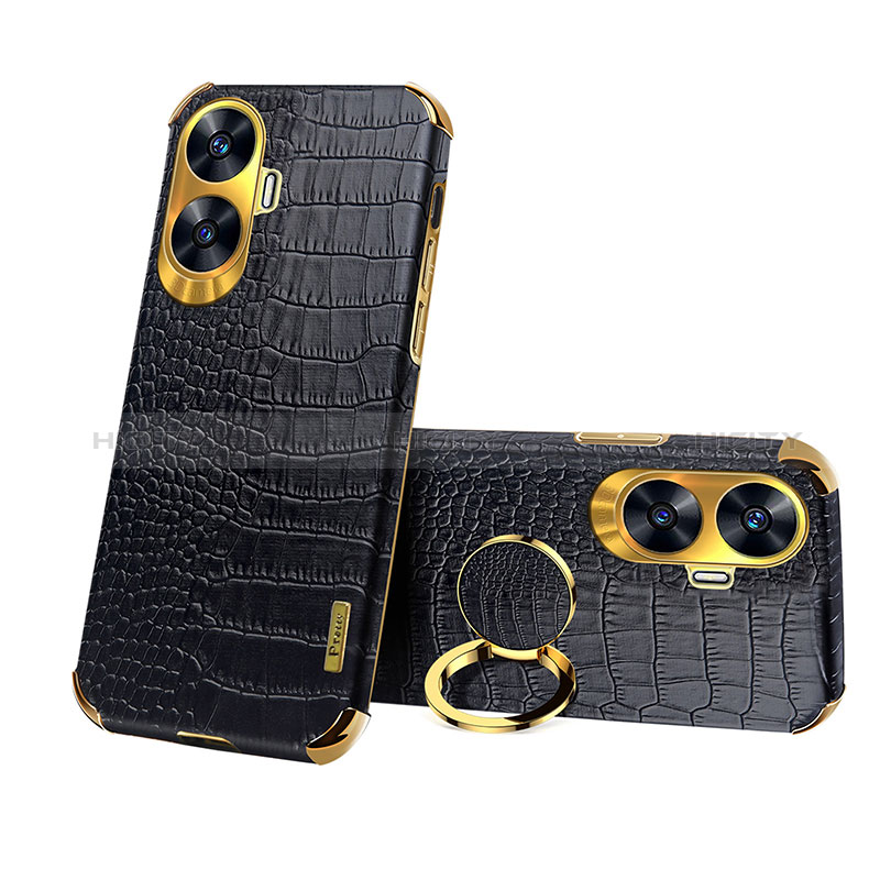 Funda Lujo Cuero Carcasa XD3 para Realme C55 Negro