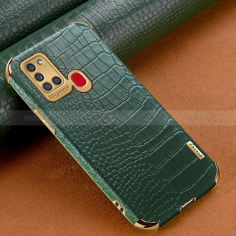 Funda Lujo Cuero Carcasa XD3 para Samsung Galaxy A21s Verde