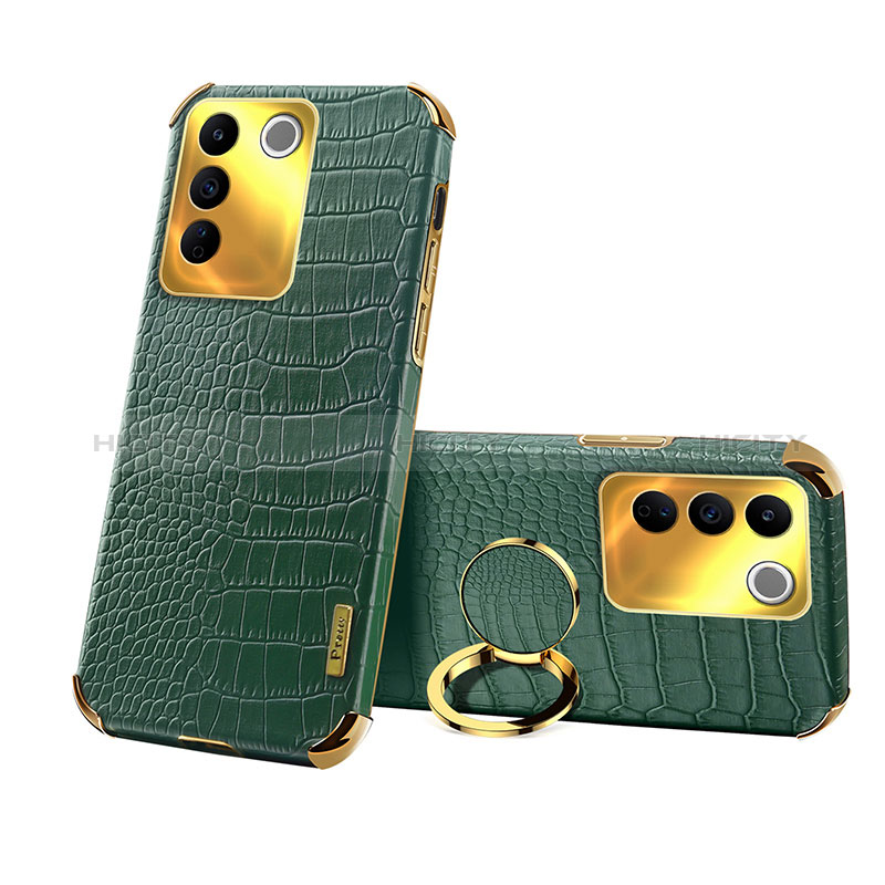 Funda Lujo Cuero Carcasa XD3 para Vivo V27e 5G Verde