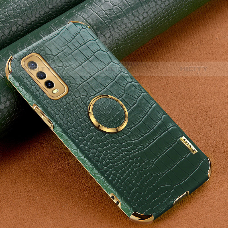 Funda Lujo Cuero Carcasa XD3 para Vivo Y70S 5G Verde