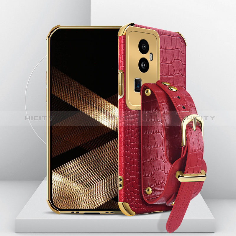 Funda Lujo Cuero Carcasa XD4 para Oppo Reno10 Pro+ Plus 5G Rojo