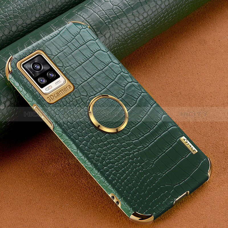 Funda Lujo Cuero Carcasa XD4 para Vivo V20 Verde