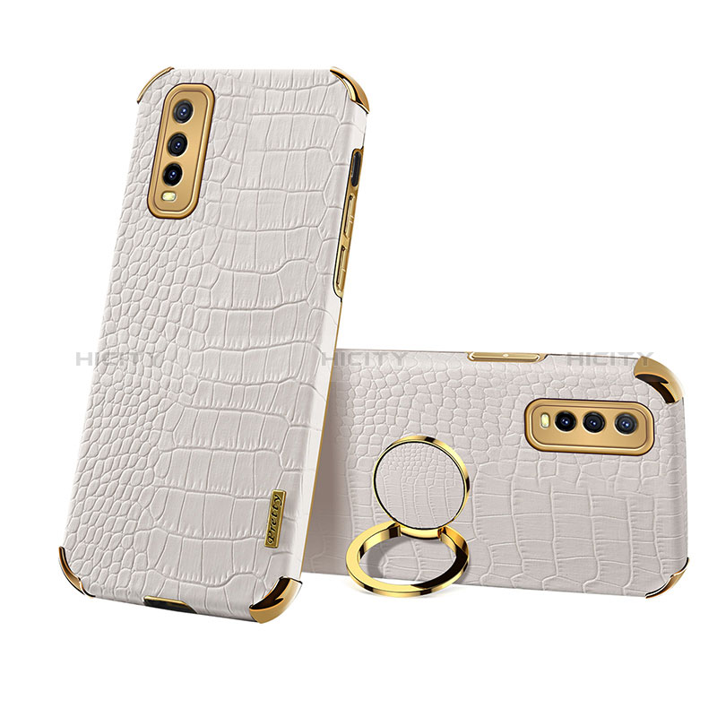 Funda Lujo Cuero Carcasa XD4 para Vivo Y51s 5G Blanco