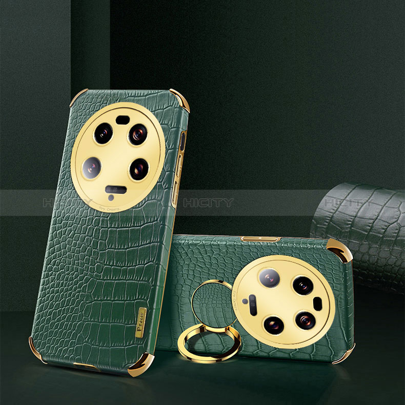 Funda Lujo Cuero Carcasa XD4 para Xiaomi Mi 13 Ultra 5G Verde