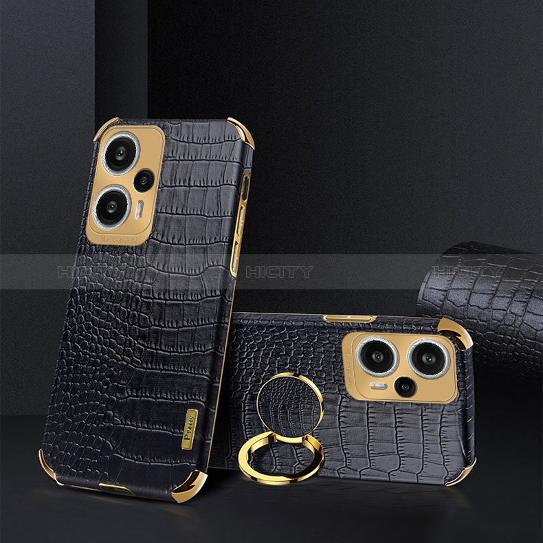 Funda Lujo Cuero Carcasa XD4 para Xiaomi Poco F5 5G Negro