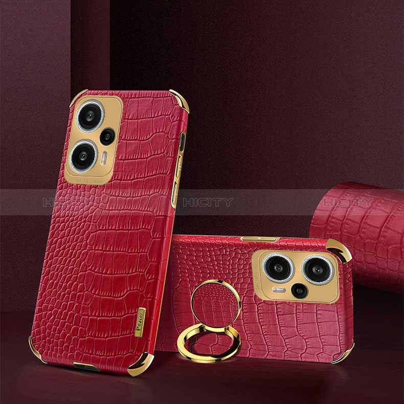 Funda Lujo Cuero Carcasa XD4 para Xiaomi Redmi Note 12 Turbo 5G Rojo