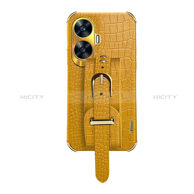 Funda Lujo Cuero Carcasa XD5 para Realme C55 Amarillo