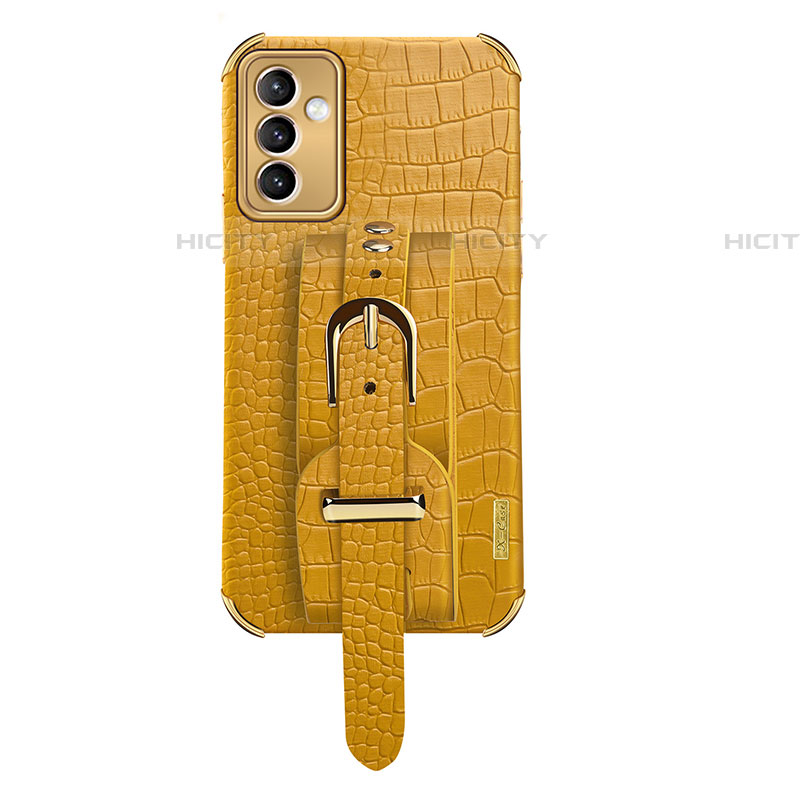 Funda Lujo Cuero Carcasa XD5 para Samsung Galaxy A82 5G Amarillo