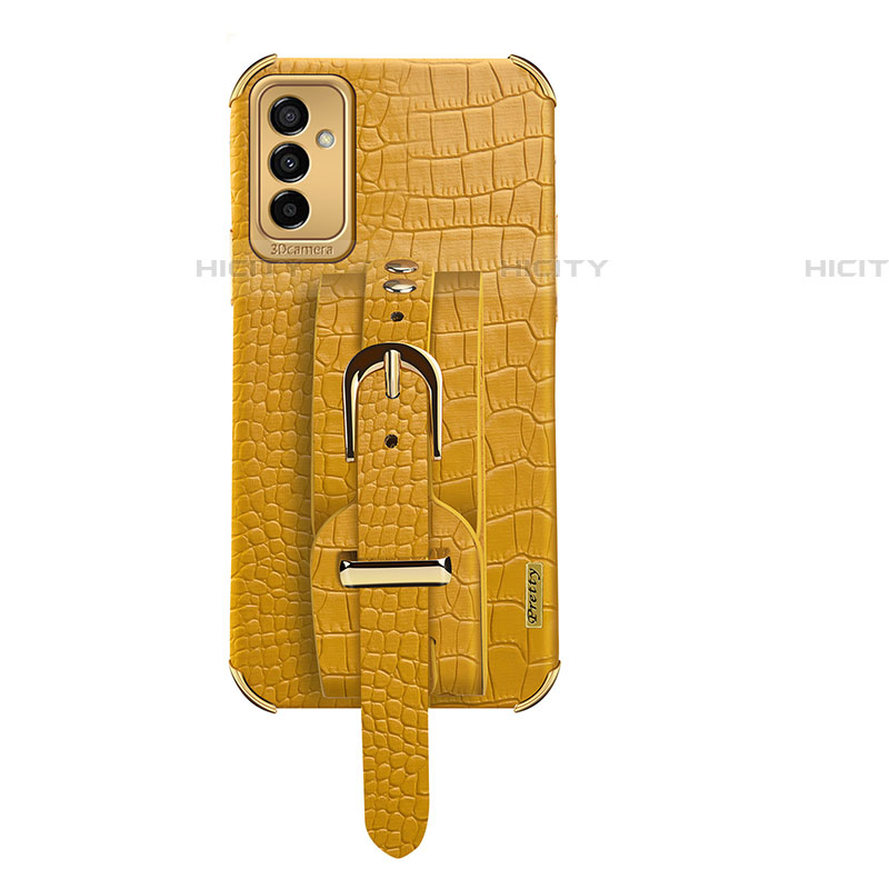 Funda Lujo Cuero Carcasa XD5 para Samsung Galaxy F23 5G Amarillo