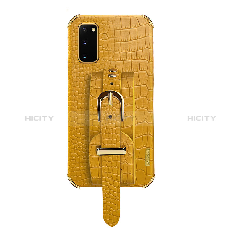 Funda Lujo Cuero Carcasa XD5 para Samsung Galaxy S20 Amarillo