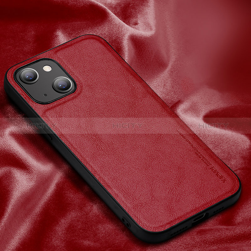 Funda Lujo Cuero Carcasa XV1 para Apple iPhone 13 Rojo