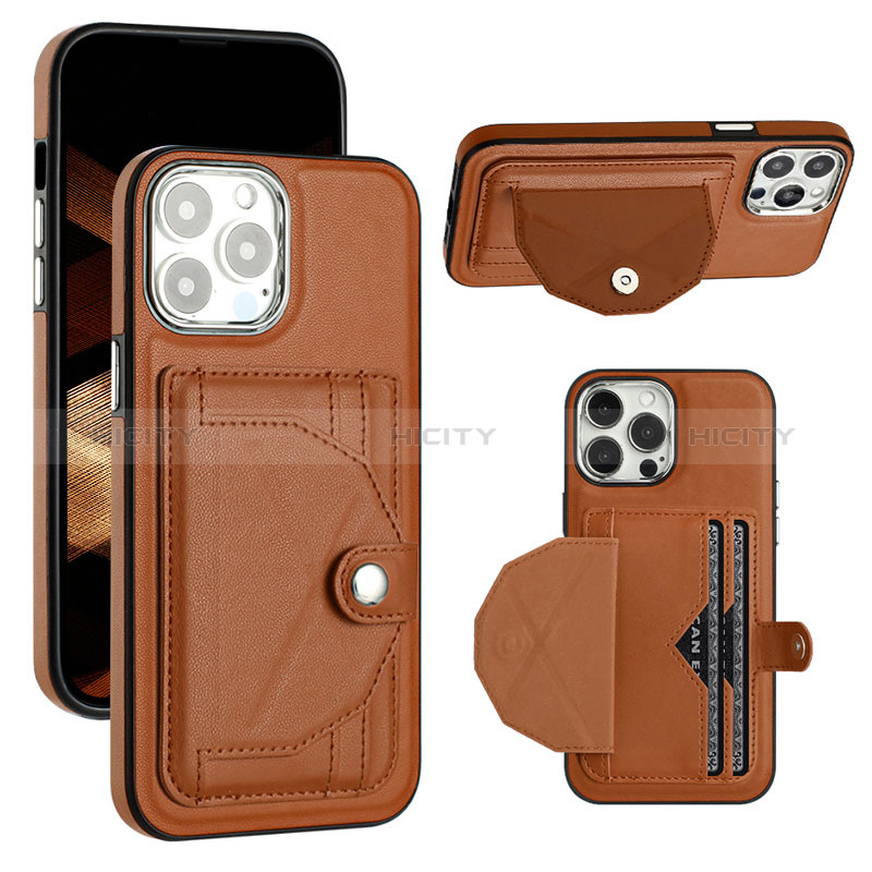 Funda Lujo Cuero Carcasa Y01B para Apple iPhone 13 Pro