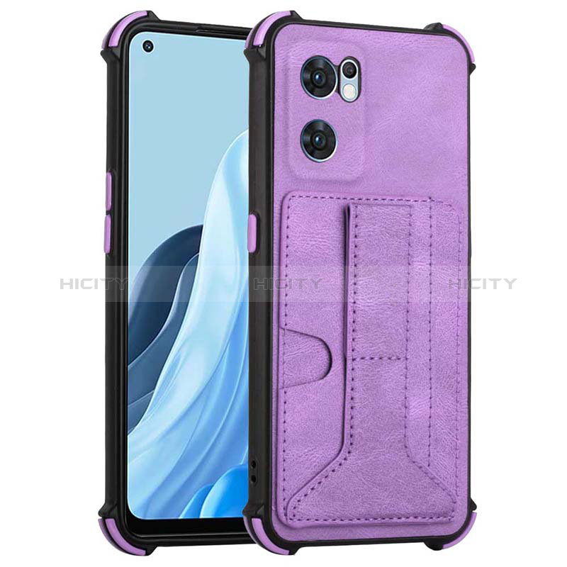 Funda Lujo Cuero Carcasa Y01B para OnePlus Nord CE 2 5G Morado