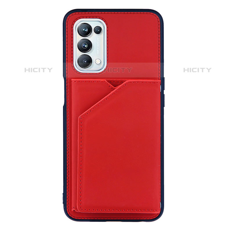 Funda Lujo Cuero Carcasa Y01B para OnePlus Nord N200 5G Rojo