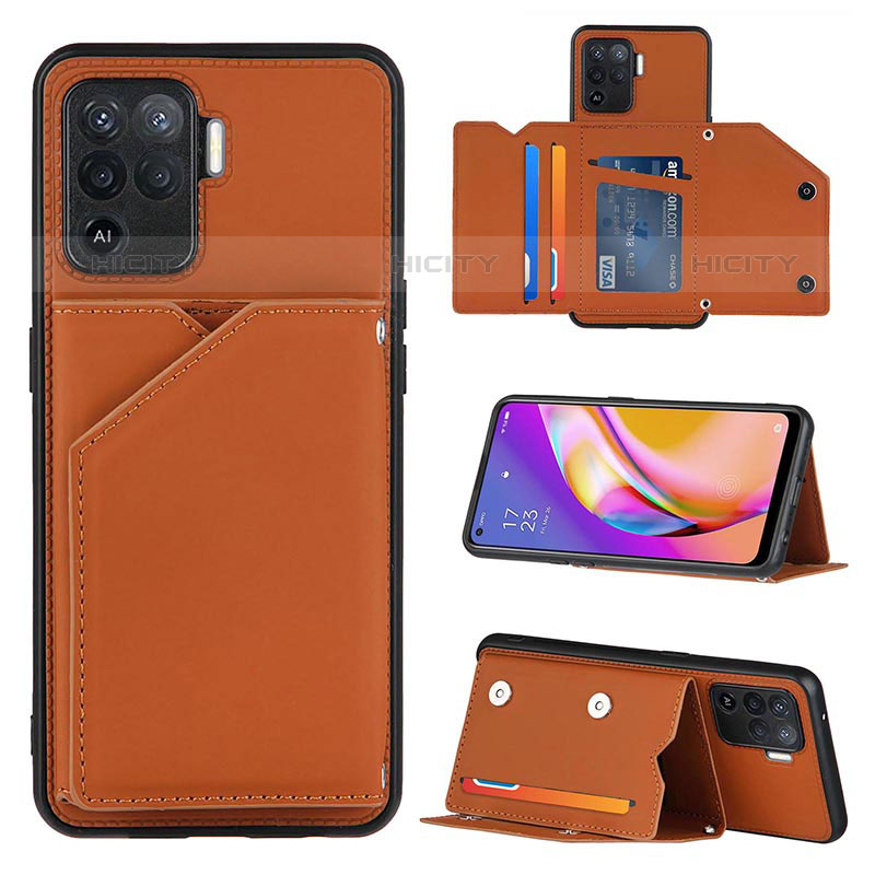 Funda Lujo Cuero Carcasa Y01B para Oppo A94 4G