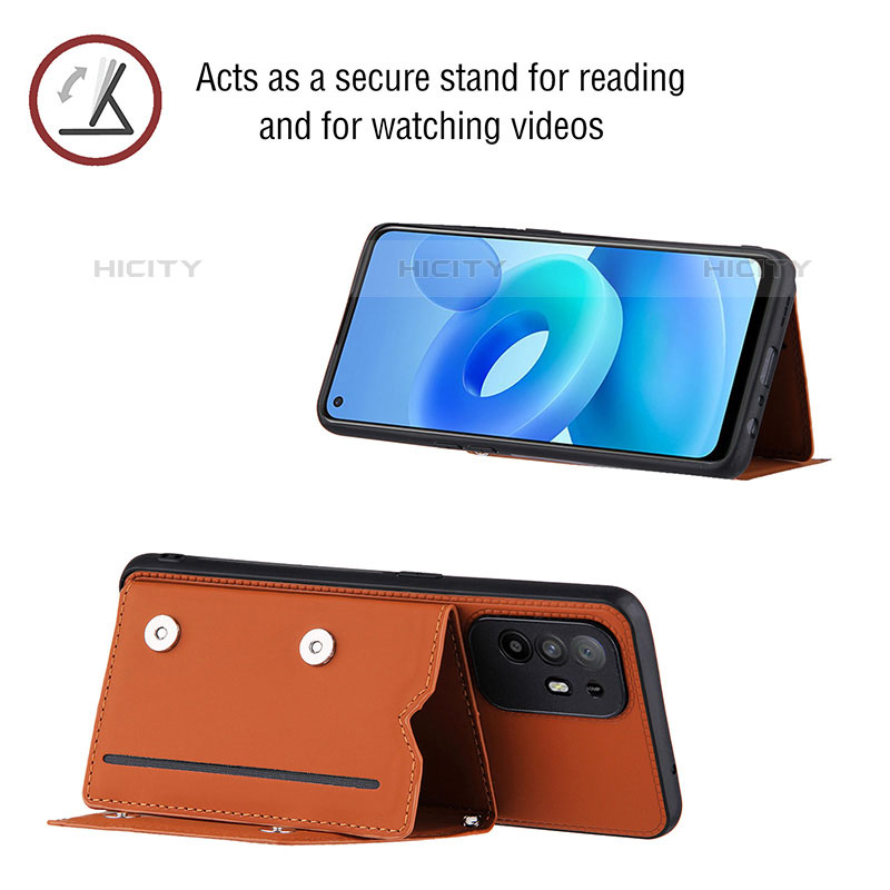 Funda Lujo Cuero Carcasa Y01B para Oppo Reno5 Z 5G