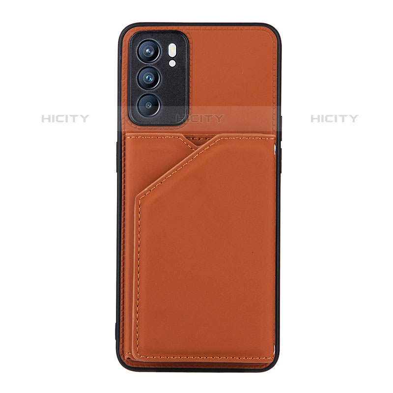 Funda Lujo Cuero Carcasa Y01B para Oppo Reno6 5G