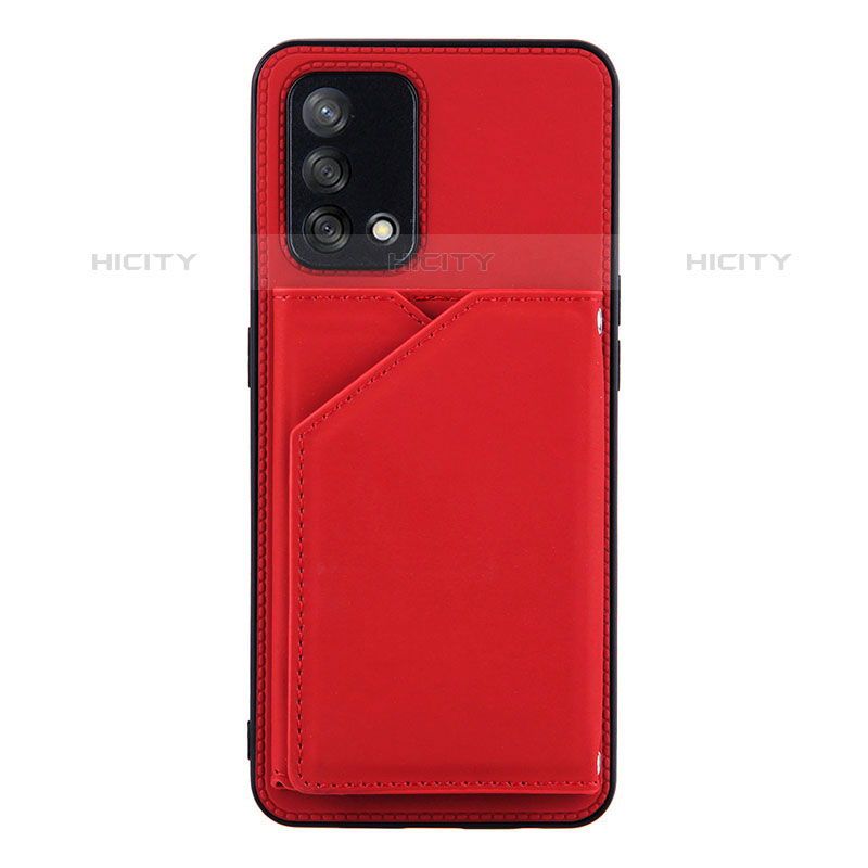 Funda Lujo Cuero Carcasa Y01B para Oppo Reno6 Lite Rojo