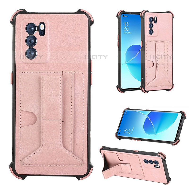 Funda Lujo Cuero Carcasa Y01B para Oppo Reno6 Pro 5G India