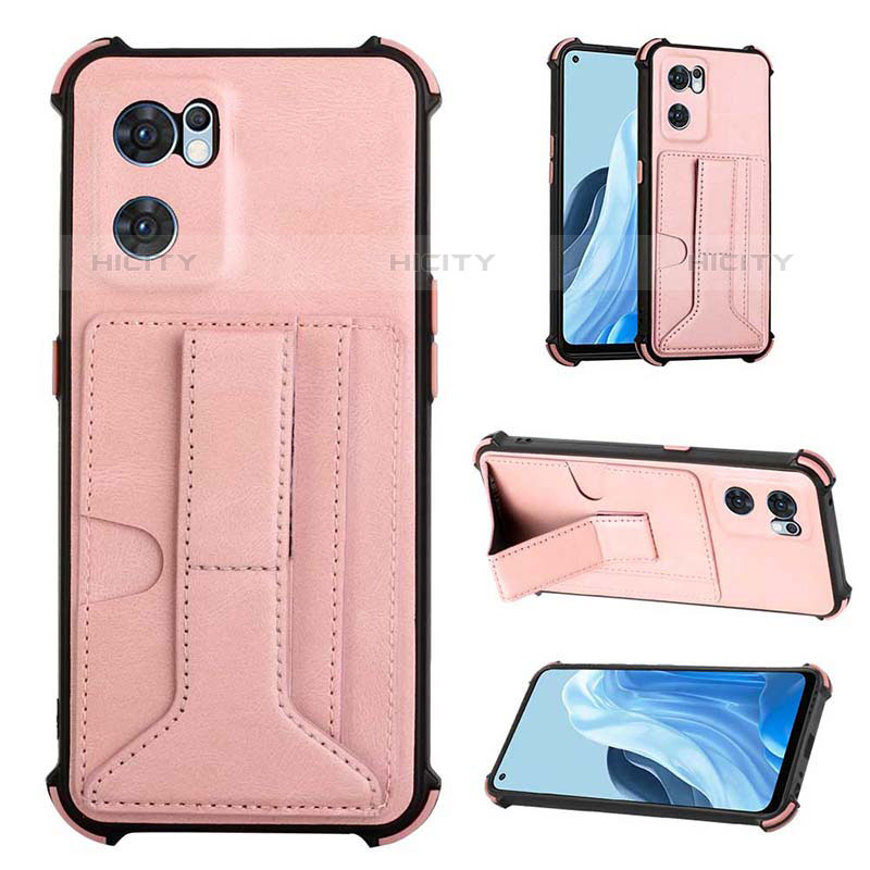 Funda Lujo Cuero Carcasa Y01B para Oppo Reno7 5G