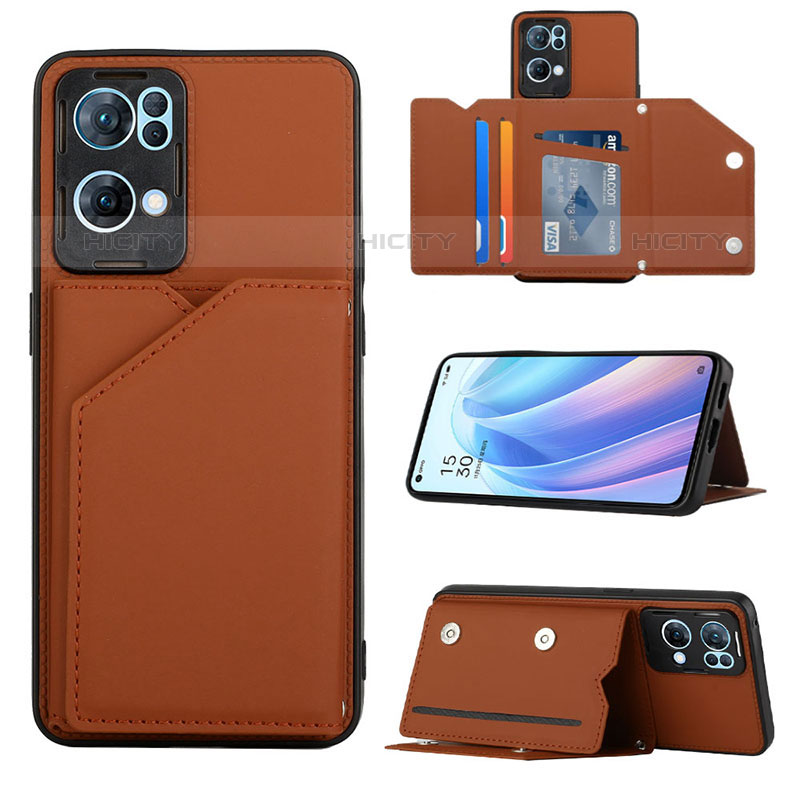 Funda Lujo Cuero Carcasa Y01B para Oppo Reno7 Pro 5G