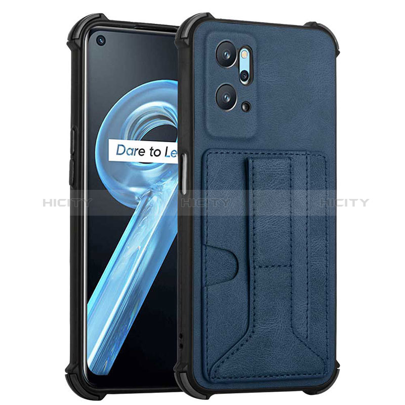 Funda Lujo Cuero Carcasa Y01B para Realme 9i 4G Azul