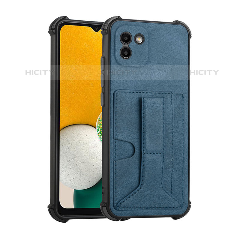 Funda Lujo Cuero Carcasa Y01B para Samsung Galaxy A03 Azul